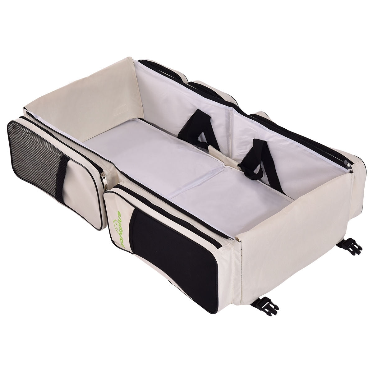 3 in 1 Portable Infant Bassinet Diaper Bag Beige - Color: Beige