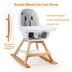 3-in-1 Convertible Wooden Baby High Chair-Gray - Color: Gray - Minihomy