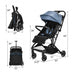 Foldable Lightweight Baby Travel Stroller for Airplane-Gray - Minihomy