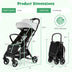 One-Hand Folding Portable Lightweight Baby Stroller with Aluminum Frame-Gray - Color: Gray - Minihomy