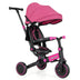 Kids Tricycle with Adjustable Push Handle Canopy and 3-Point Safety Belt-Pink - Color: Pink - Minihomy