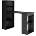 Computer Desk Writing Workstation Office with 6-Tier Storage Shelves-Black - Color: Black - Minihomy