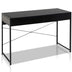 2-Drawer Home Office Desk with Steel Frame-Black - Color: Black - Minihomy