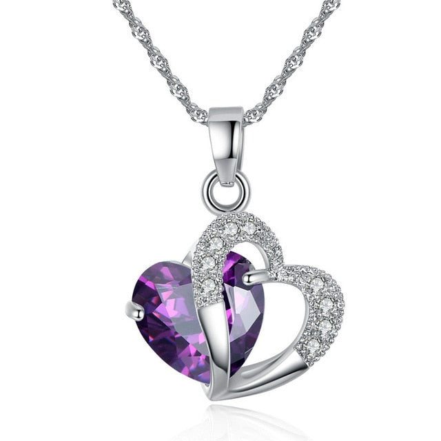 Lady Fashion Heart Pendant Necklace