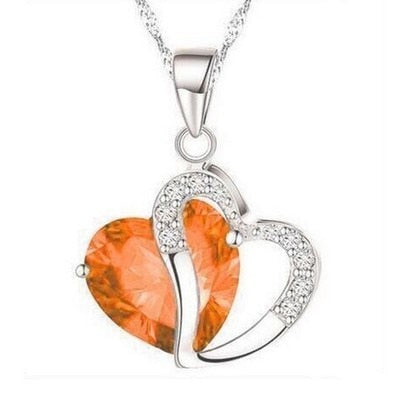 Lady Fashion Heart Pendant Necklace