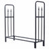 4 Feet Outdoor Heavy Duty Steel Firewood Wood Storage Rack - Color: Black - Minihomy