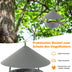 Metal Hanging Bird Feeder and Bath with Weatherproof Dome - Color: Natural - Minihomy