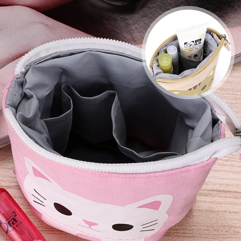 Cat Cute Fashion Portable Flexible Pencil Zipper Case - Minihomy