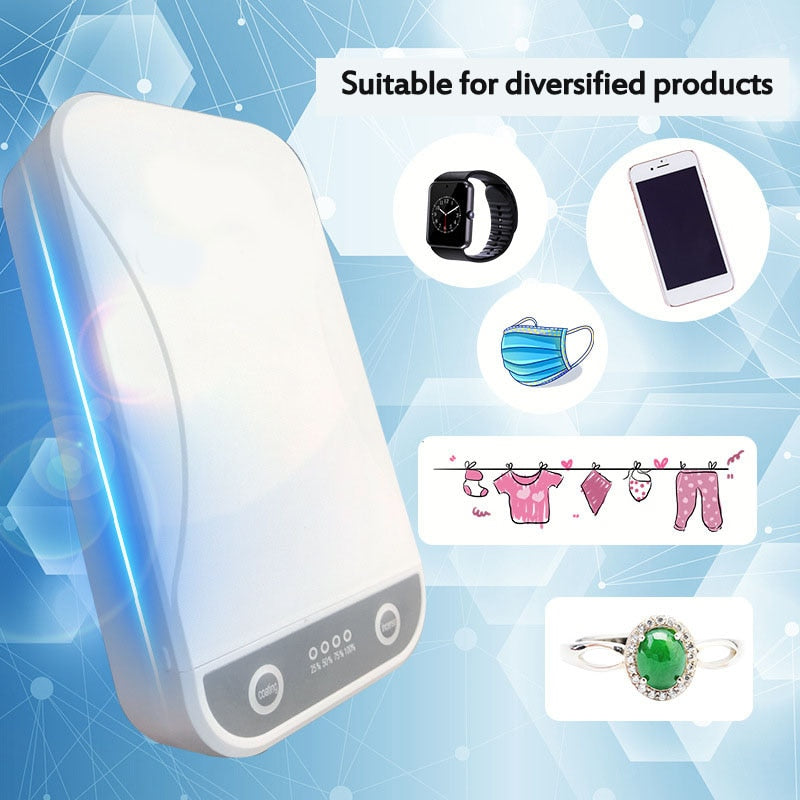 Mobile phone sterilizer sterilizing ozone home