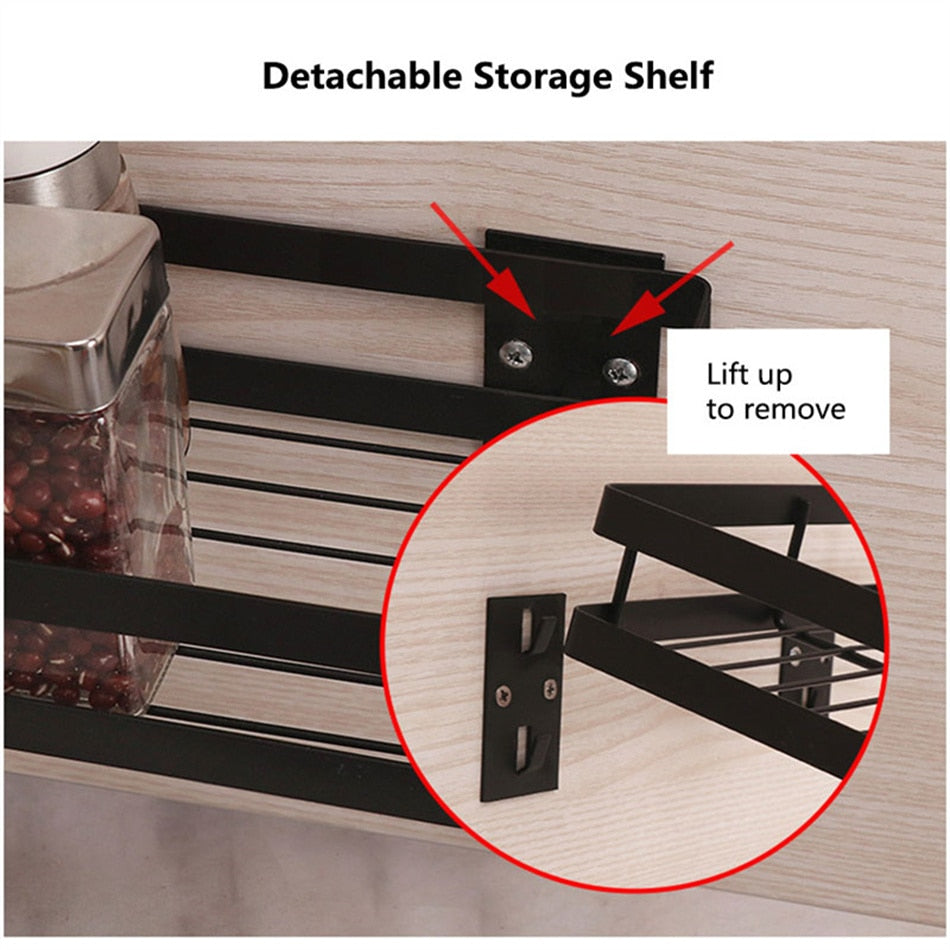 Kitchen Organizer Shelf Wall  Holder Wall Storage Shelf - Minihomy