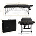 84 Inch L Portable Adjustable Massage Bed with Carry Case for Facial Salon Spa -Black - Color: Black - Minihomy