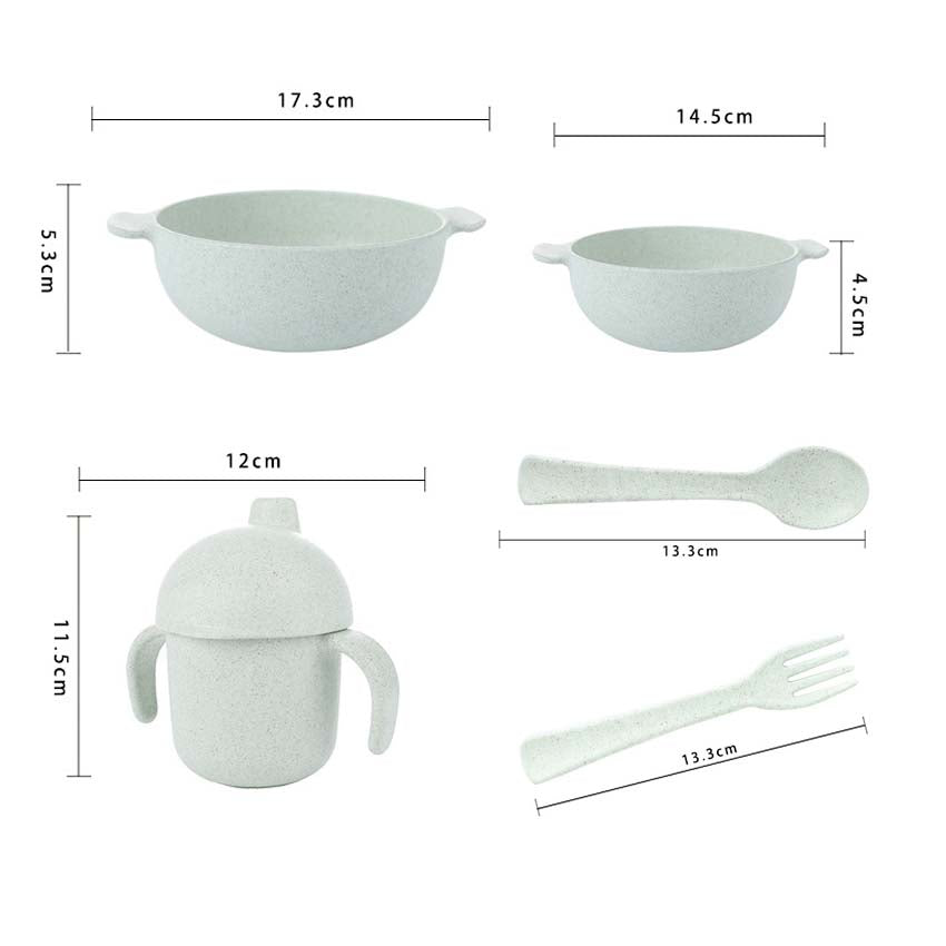 Children's plate bowl cup fork spoon tableware