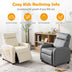 Ergonomic PU Leather Kids Recliner Lounge Sofa for 3-12 Age Group-White - Color: White - Minihomy