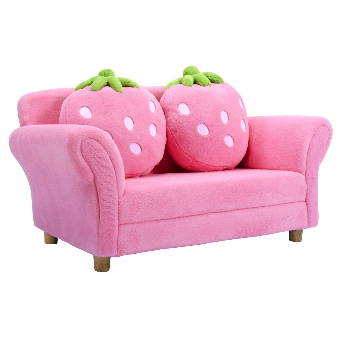 BL/PI Kids Strawberry Armrest Chair Sofa-Pink - Color: Pink