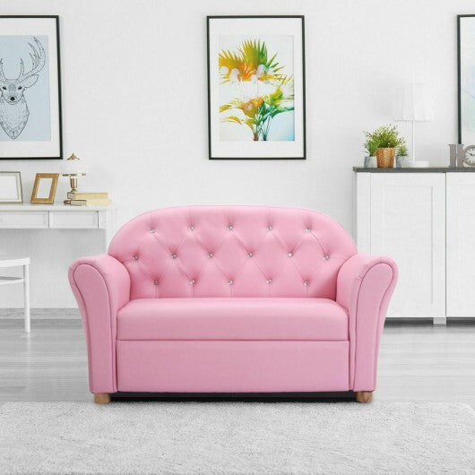 Kids Princess Armrest Chair Lounge Couch - Color: Pink