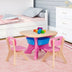 In/Outdoor 3-Piece Plastic Children Play Table & Chair Set - Color: Multicolor - Minihomy