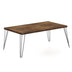 43.5 Inch Wooden Rectangular Coffee Table with Metal Legs - Minihomy