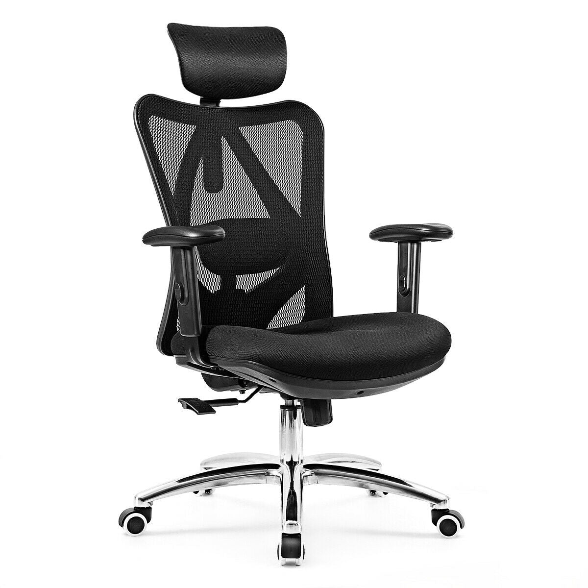 Adjustable Height Mesh Swivel High Back Office Chair - Color: Black - Minihomy