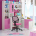 Low-back Computer Task Chair with Adjustable Height and Swivel Casters-Pink - Color: Pink - Minihomy