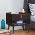 Nightstand Bedroom Table with Drawer Storage Shelf-Brown - Minihomy