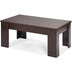 Lift Top Coffee Pop-UP Cocktail Table-Brown - Color: Brown - Minihomy