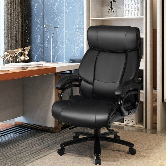 Big & Tall 400lb PU Leather Massage Office Chair - Minihomy