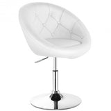 1 Piece Adjustable Modern Swivel Round Tufted Chair