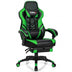 Adjustable Gaming Chair with Footrest for Home Office-Green - Color: Green - Minihomy