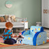 3 in 1 Convertible Flip Open Kids Sofa for Nap Play Sleep - Color: Blue - Minihomy