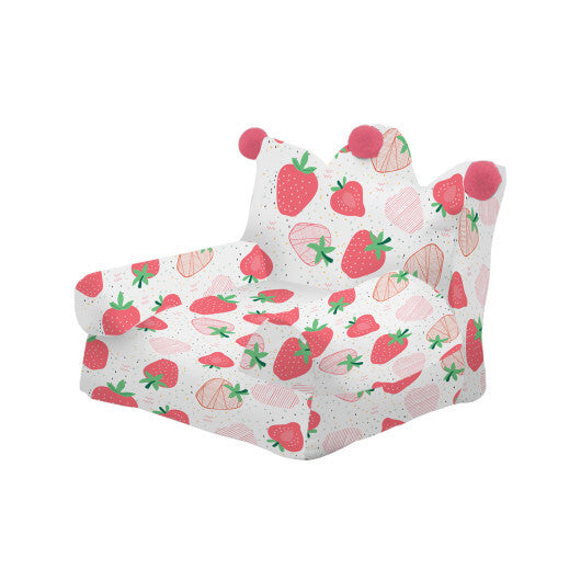 High-density Padding Kids Sofa with Armrest and Extra Pilow-Pink - Color: Pink