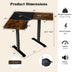 L-shaped Electric Standing Desk with 4 Memory Positions and LCD Display-Rustic Brown - Color: Rustic Brown - Minihomy