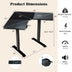 L-shaped Electric Standing Desk with 4 Memory Positions and LCD Display-Black - Color: Black - Minihomy