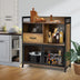 Buffet Cabinet with Drawer and Wood Storage Shelf for Kitchen-Rustic Brown - Minihomy