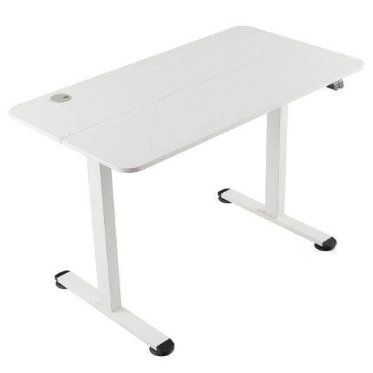 Electric Standing Desk Adjustable Stand up Computer Desk Anti-collision-White - Color: White - Minihomy