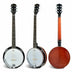 39 Inch Sonart Full Size 6 string 24 Bracket Professional Banjo Instrument with Open Back - Color: Black - Minihomy