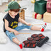 Electronic Drum Set with 2 Build-in Stereo Speakers for Kids-Red - Color: Red - Minihomy