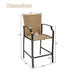 Patio Rattan Bar Stools Set of 4 with Soft Cushions - Minihomy