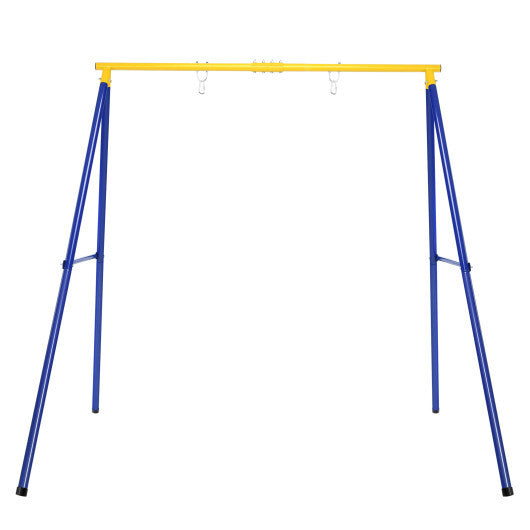 Extra Large Heavy Duty A-Frame Steel Swing Stand - Color: Blue - Minihomy