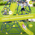 Kids Climbing Dome with Slide and Fabric Cushion for Garden Yard-Green - Color: Green - Minihomy