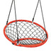 Net Hanging Swing Chair with Adjustable Hanging Ropes-Orange - Color: Orange - Minihomy