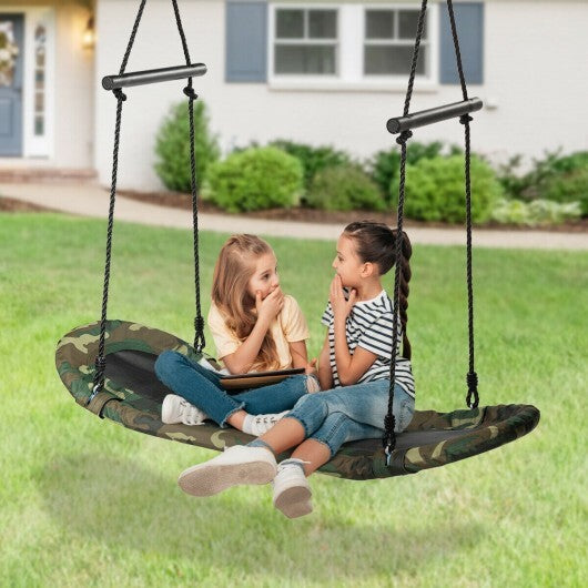 Saucer Tree Swing Surf Kids Outdoor Adjustable Swing Set - Color: Camouflage