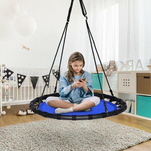 40" Flying Saucer Round Swing Kids Play Set-Blue - Color: Blue - Minihomy