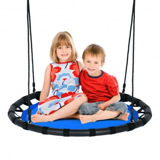 40" Flying Saucer Round Swing Kids Play Set-Blue - Minihomy