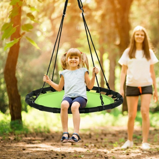 40" Flying Saucer Round Swing Kids Play Set-Blue - Minihomy