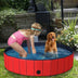 63 Inch Foldable Leakproof Dog Pet Pool Bathing Tub Kiddie Pool for Dogs Cats and Kids-Blue - Minihomy