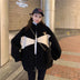 Lamb Wool Plus Velvet Jacket Female Design Sense Contrast Color - Minihomy