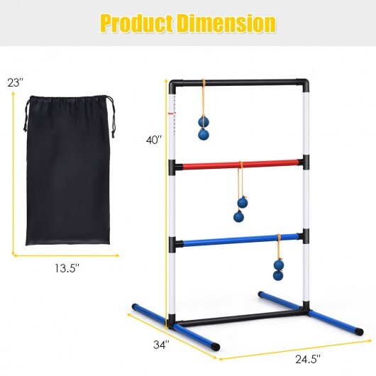 Ladder Ball Toss Game Bolas Score Tracker Carrying Bag - Minihomy