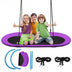 60 Inch Saucer Surf Outdoor Adjustable Swing Set-Purple - Color: Purple - Minihomy