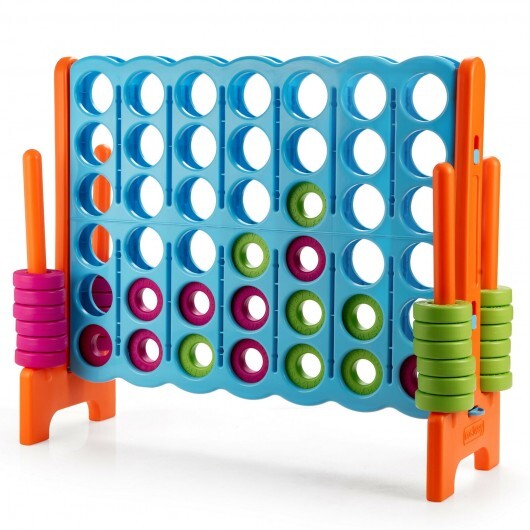 4 in A Row 4-to-Score Giant Jumbo Game Set for Family Party Holiday - Color: Light Blue