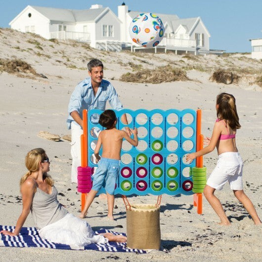 4 in A Row 4-to-Score Giant Jumbo Game Set for Family Party Holiday - Color: Light Blue